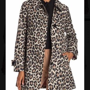 Kate Spade New York Women’s L Leopard Trench Coat
